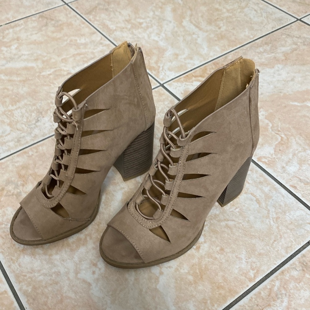 Charlotte Russe Open Boot High Heel